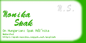 monika spak business card